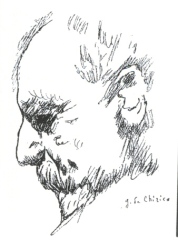 Luigi Pirandello - disegno di De Chirico - Immagine reperita sul web