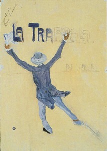 Luigi Pirandello, La Trappola. Progetti di copertina per libro. Olio su tela. Collez. privata. Immagine reperita su web